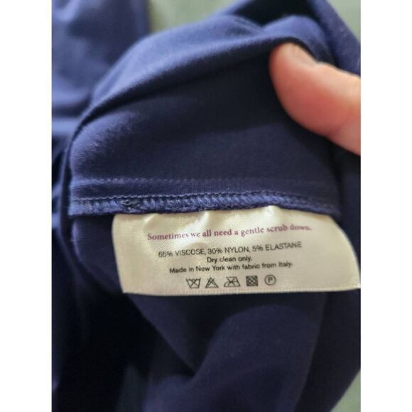 MM Lafleur Lydia Sheath Dress Twisted Straps Galaxy Navy Blue Sz 4 - Picture 4 of 5